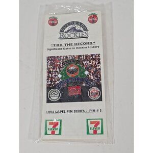 Colorado Rockies 1994 Lapel Pin Series Pin #3 Astros First Series Sweep 1993
